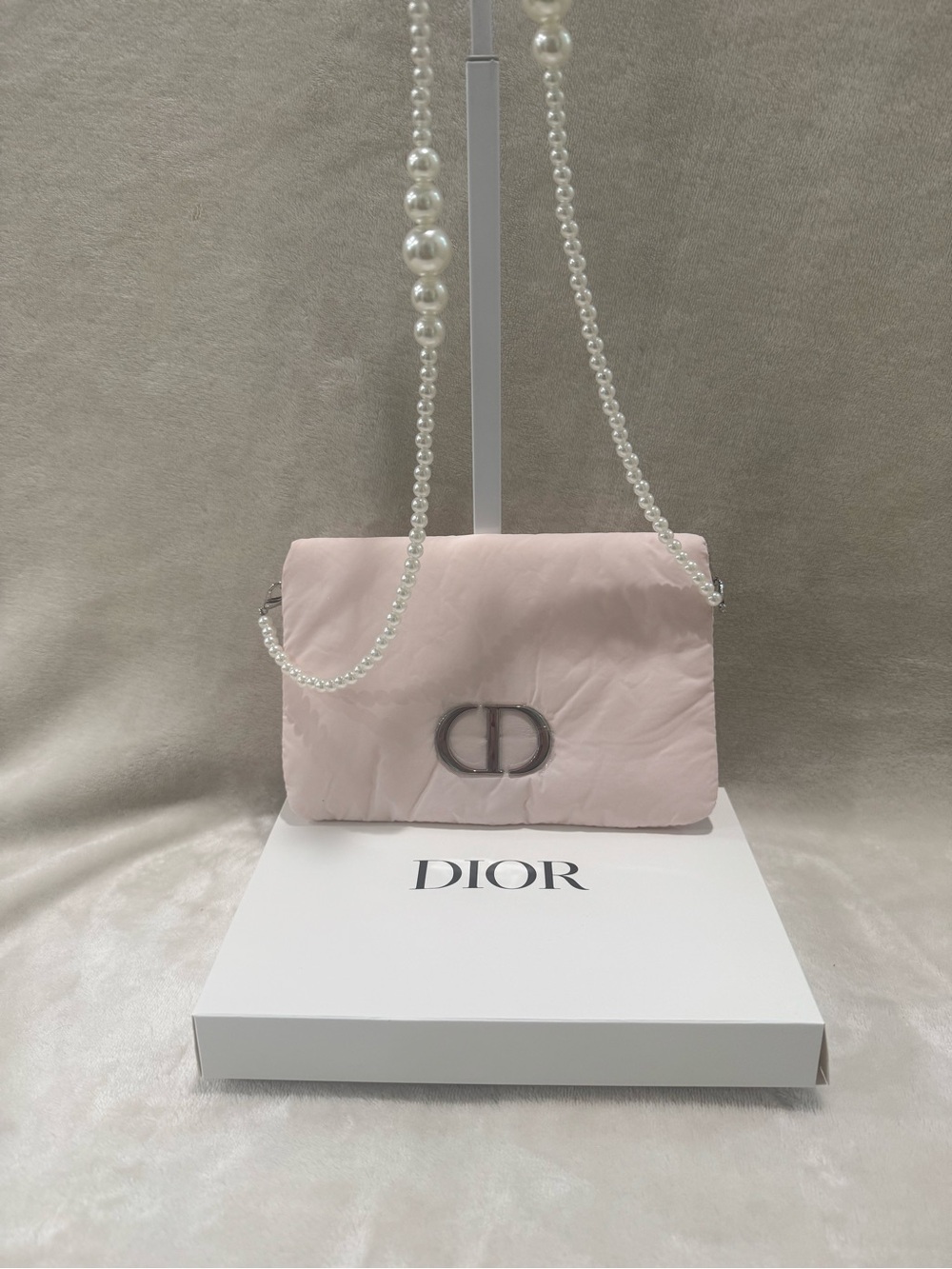 Dior Beauty GWP Blush Pink Pearl-Chain Shoulder Bag